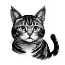 cats, halloween, autumn tattoo design idea