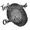 bible scripture with thumbprint beside words tattoo design idea