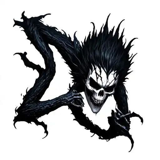 God of death Ryuk Note of Death tattoo design idea