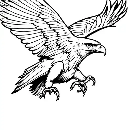 philippine monkey-eating eagle tattoo design idea