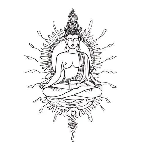 Bodhisattva small tattoo tattoo design idea