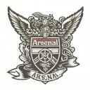 arsenal football club badge tattoo design idea
