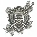 arsenal football club badge tattoo design idea