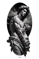 Adonis and achilles tattoo design idea