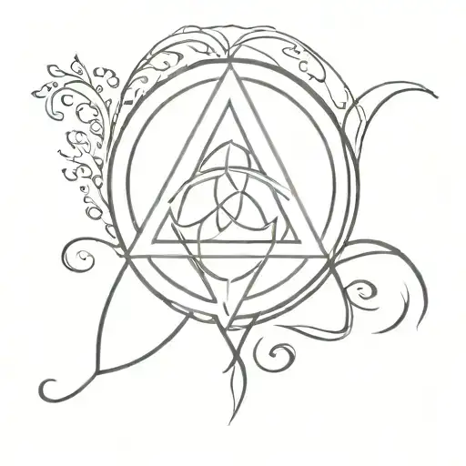 biblical holy trinity symbol tattoo design idea