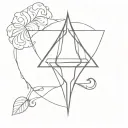 biblical holy trinity symbol tattoo design idea