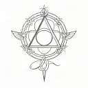 biblical holy trinity symbol tattoo design idea
