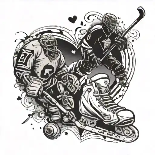 sports, hockey, soccer, love, life tattoo design idea