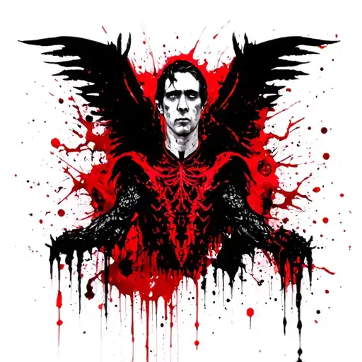 michael killing lucifer tattoo design idea