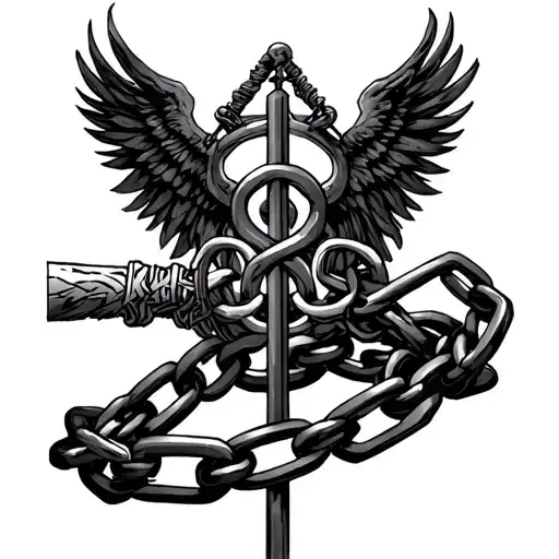 The pact made by Kurapika Hxh for the jail in chain in chain tattoo design idea