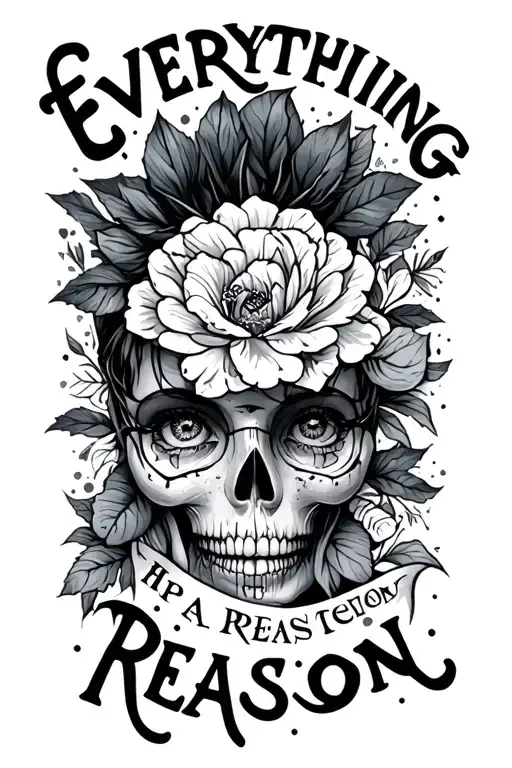 everything happens for a reason tattoo design idea