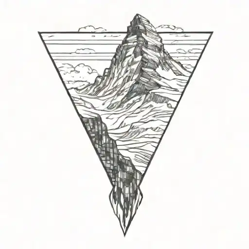 matterhorn mountain tattoo design idea