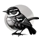 wren bird tattoo design idea