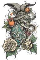 culinary masterpiece infused tattoo design idea