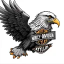 Harley Davidson eagle tattoo design idea