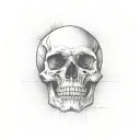 simple skull tattoo design idea