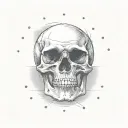 simple skull tattoo design idea