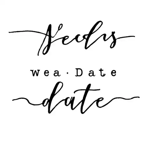 Wedding date tattoo tattoo design idea