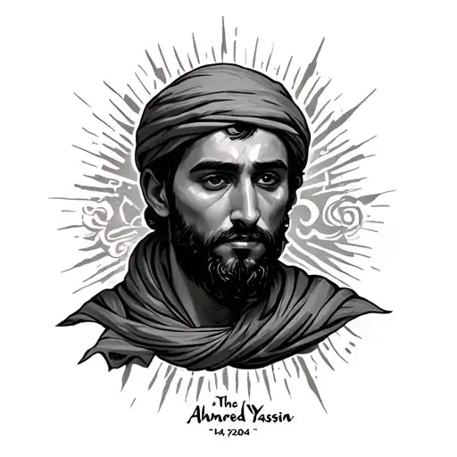 "The Martyr Ahmed Yassin 14-14-2024" Text Tattoo tattoo design idea