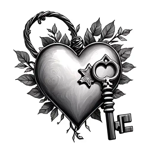 Key To My Heart tattoo design idea