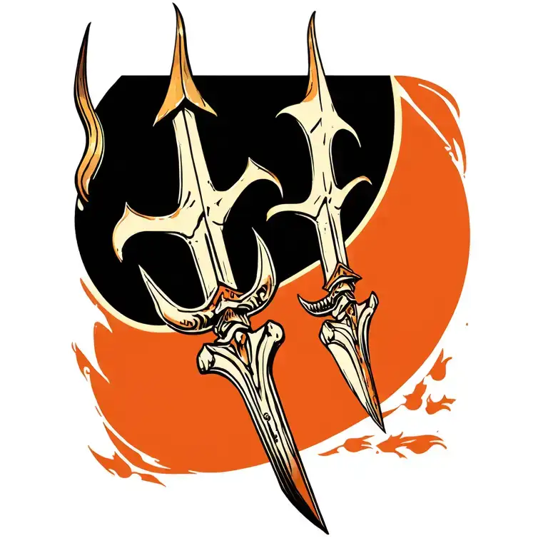 trident tattoo design idea