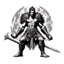 Gods Warrior tattoo design idea