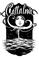 Catalina name written tattoo design idea