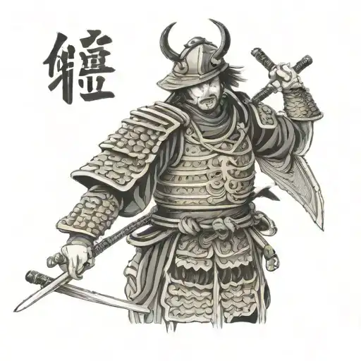 samurai armour made tattoo design idea
