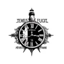 clock with text "TEMPUS FUGIT" above and "MEMENTO MORI" below and a lighthouse in the clock tattoo design idea