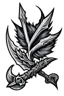 spear tattoo designed for tricep tattoo design idea