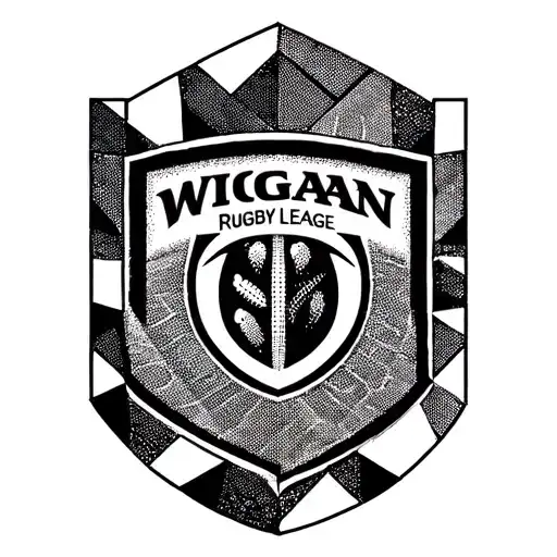 Wigan rugby league team logo reimagined as a geometric design tattoo design idea