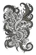 fire flames left arm sleeve inspired tattoo design idea