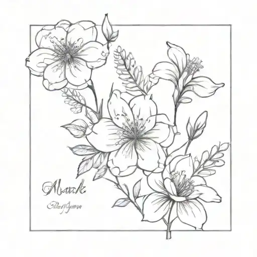 March April July August November birth flower tattoo tattoo design idea