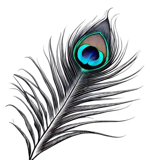 Peacock Feather tattoo design idea