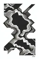 desert dunes rectangular tattoo tattoo design idea