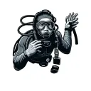 scuba diving tattoo design idea