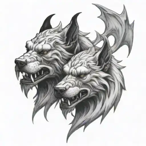 Cerberus tattoo design idea