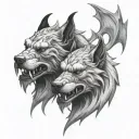 Cerberus tattoo design idea