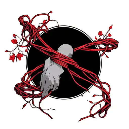 Red String Of Fate tattoo design idea