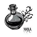 Mtg Mana potion bottle tattoo design idea