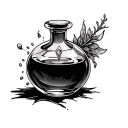 Mtg Mana potion bottle tattoo design idea