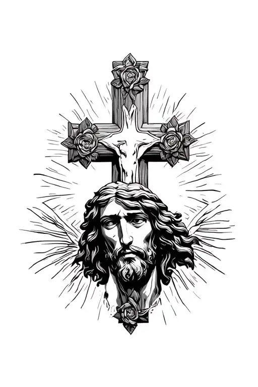 cross of jesus tattoo design idea