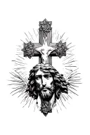 cross of jesus tattoo design idea