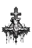 cross of jesus tattoo design idea
