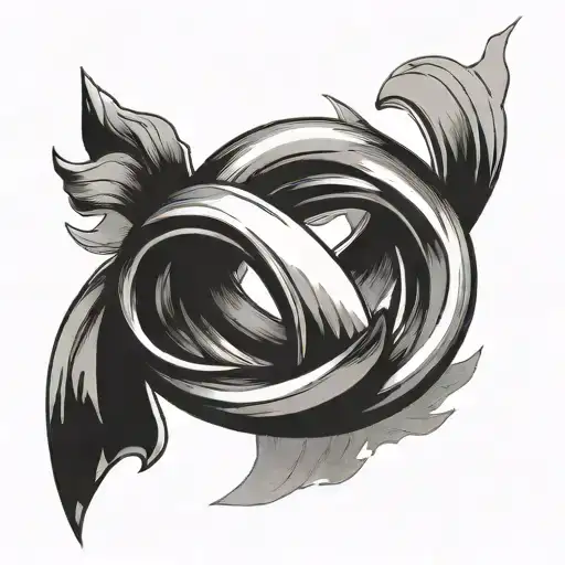 mobius strip holding a soccor tattoo design idea