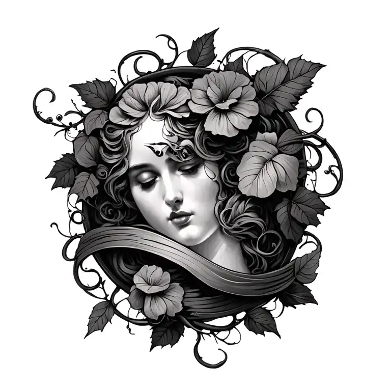 vine wrapping tattoo design idea