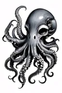 gothic octopus wrapped tattoo design idea