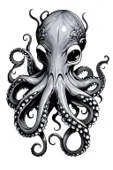 gothic octopus wrapped tattoo design idea