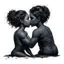 matching friendship through thick and thin tattoo design idea