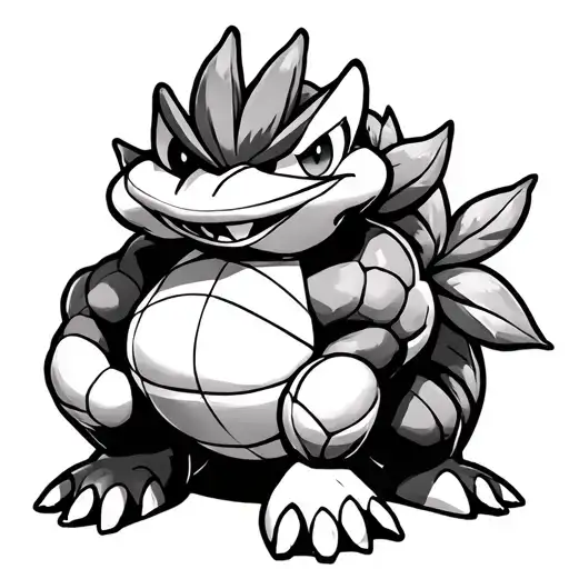 Bowser and piranha plant background tattoo design idea